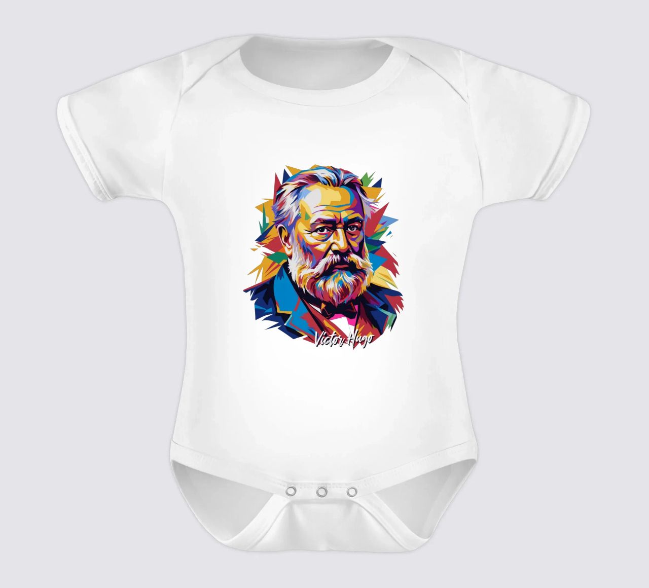 Victor Hugo WPAP Pop Art body neonato maniche corte da vectorartnesia