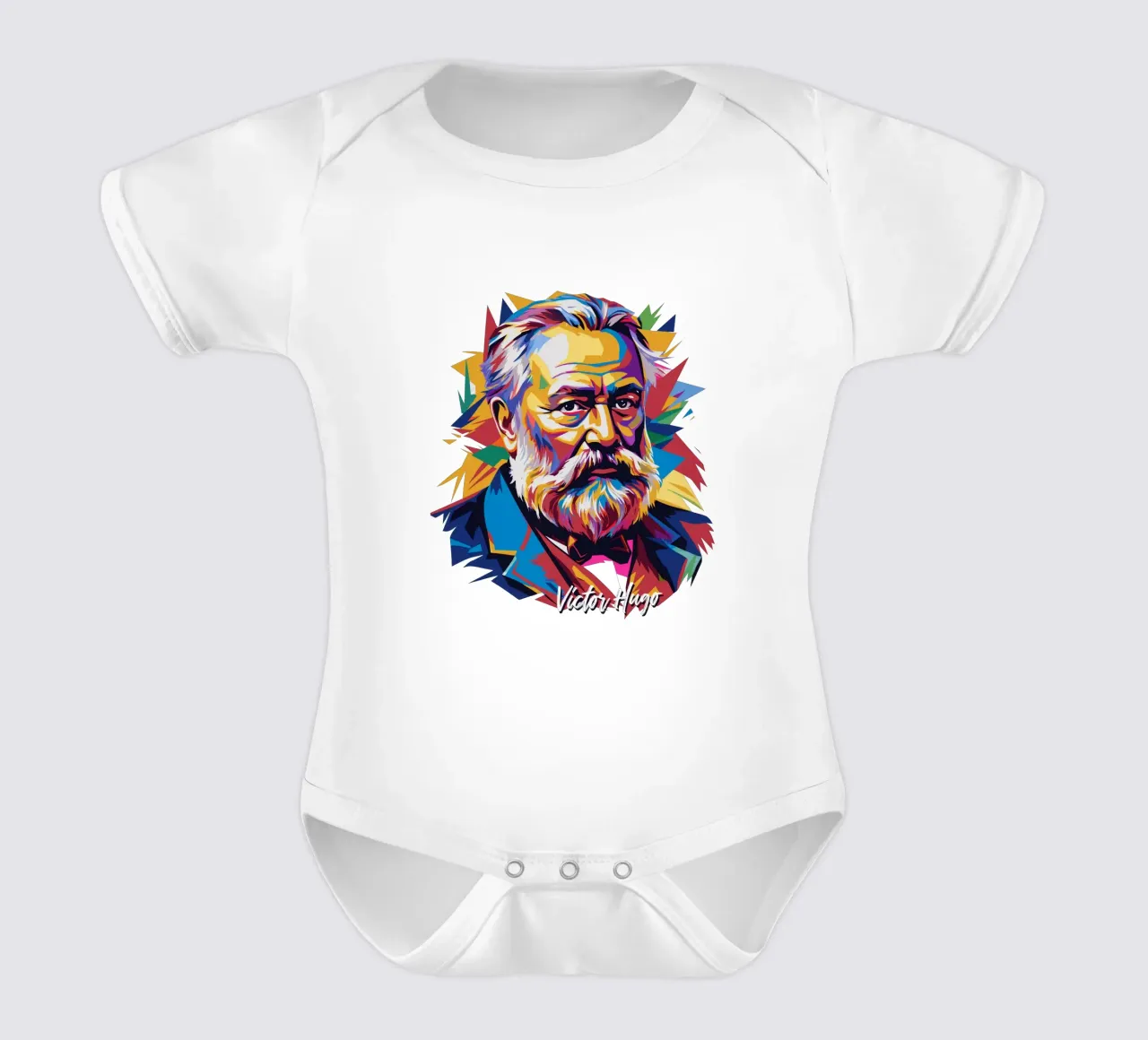 Victor Hugo WPAP Pop Art body neonato maniche corte da vectorartnesia