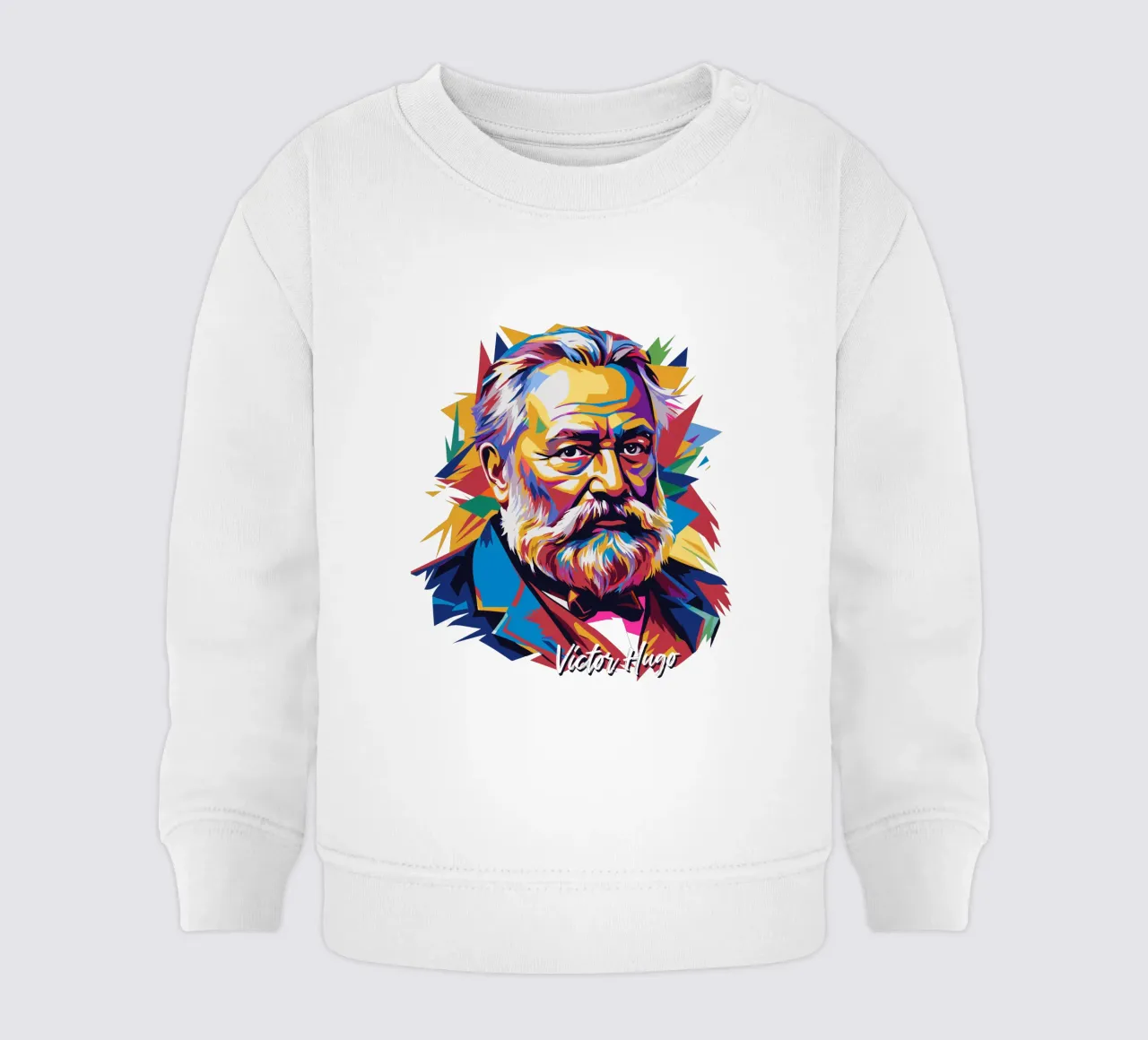 Victor Hugo WPAP Pop Art felpa neonato da vectorartnesia