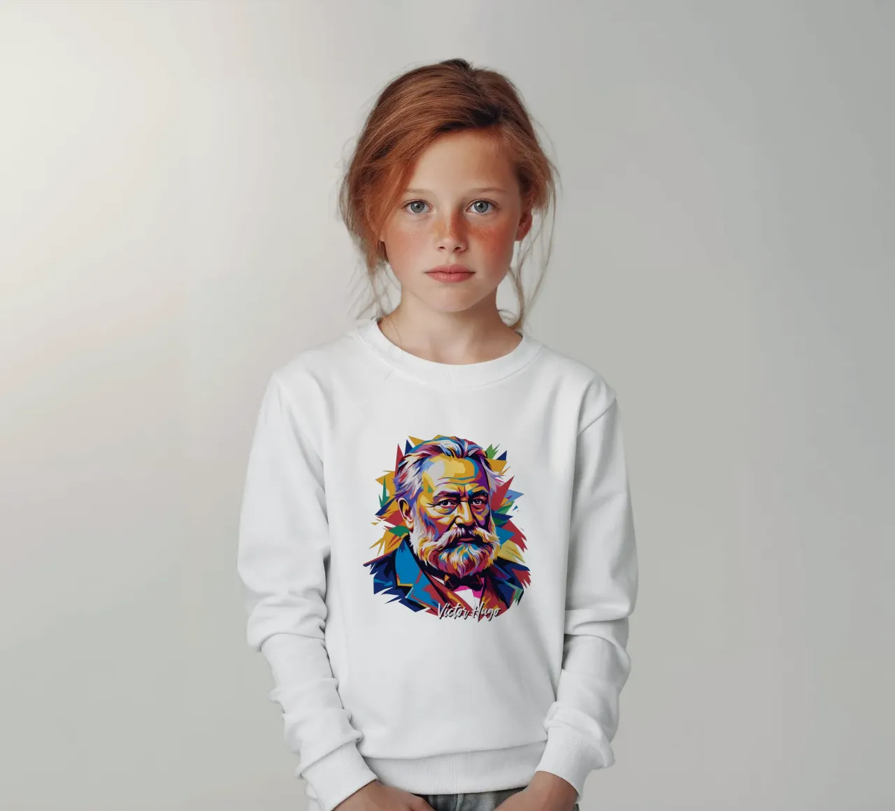 Victor Hugo WPAP Pop Art felpa bambino da vectorartnesia