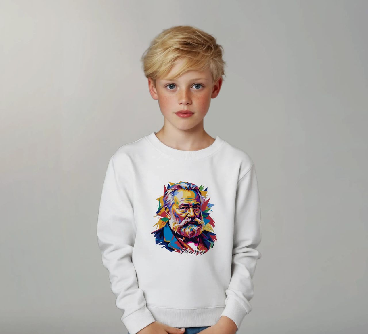 Victor Hugo WPAP Pop Art felpa bambino da vectorartnesia