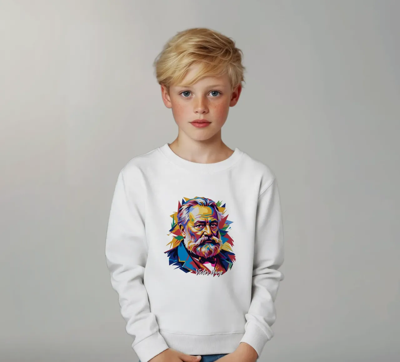 Victor Hugo WPAP Pop Art felpa bambino da vectorartnesia