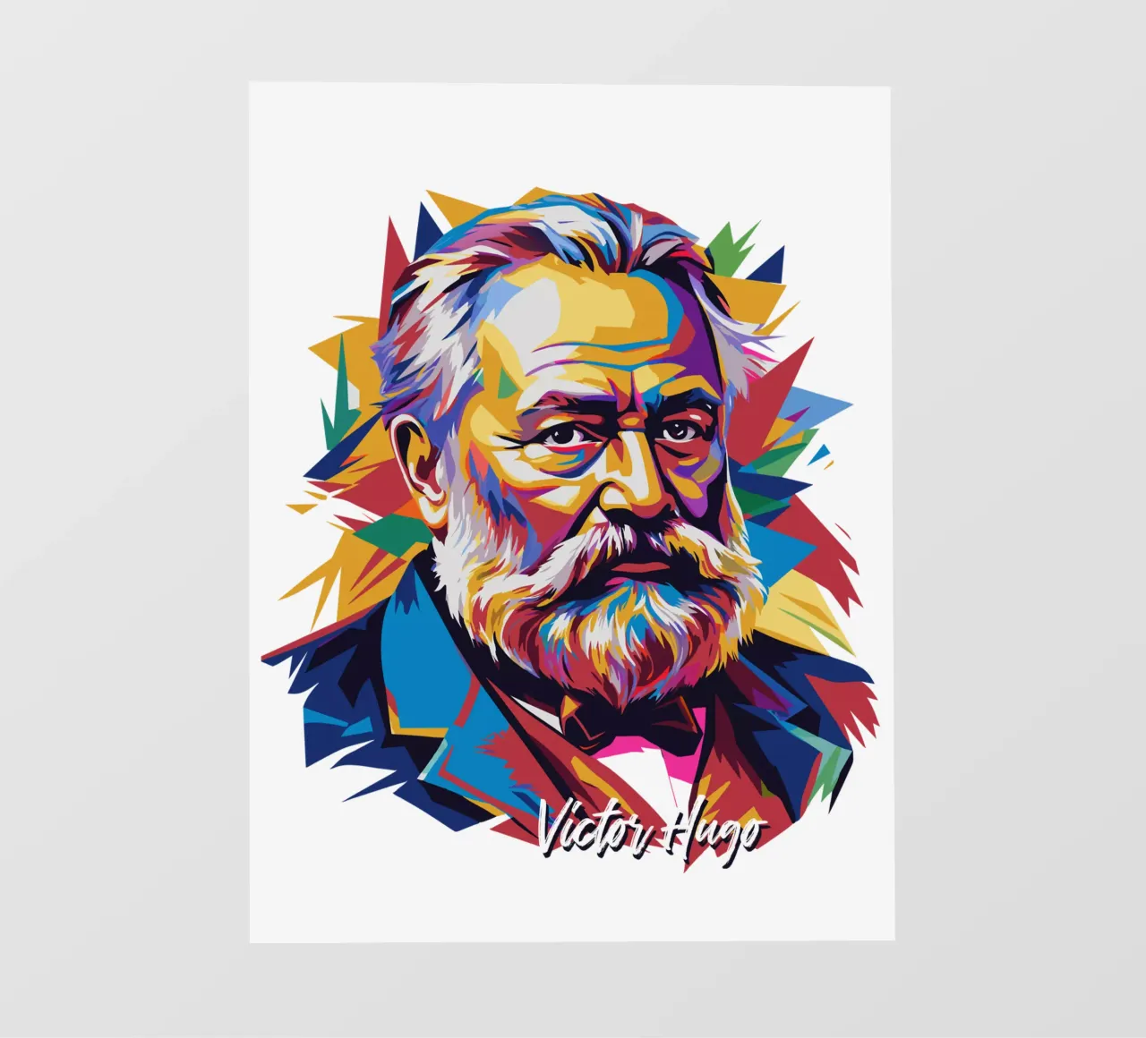 Victor Hugo WPAP Pop Art telo in pvc da vectorartnesia