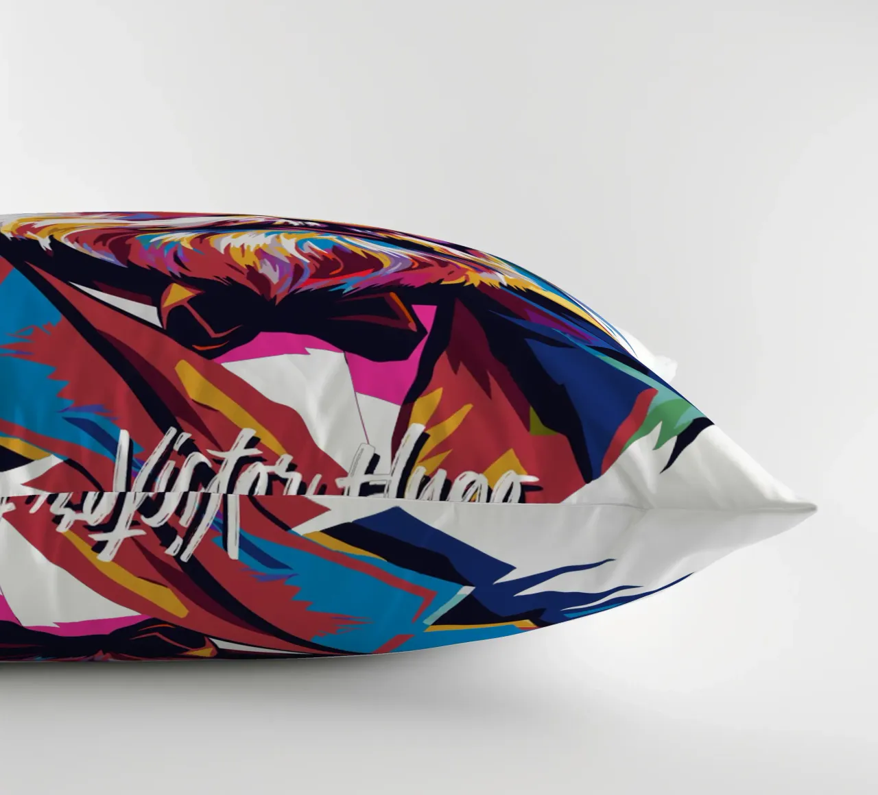 Victor Hugo WPAP Pop Art cuscino da vectorartnesia