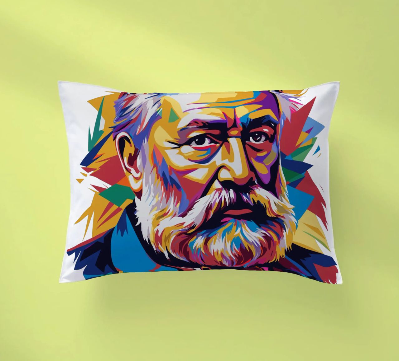 Victor Hugo WPAP Pop Art cuscino da vectorartnesia