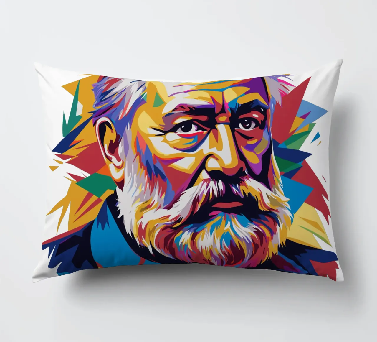 Victor Hugo WPAP Pop Art cuscino da vectorartnesia