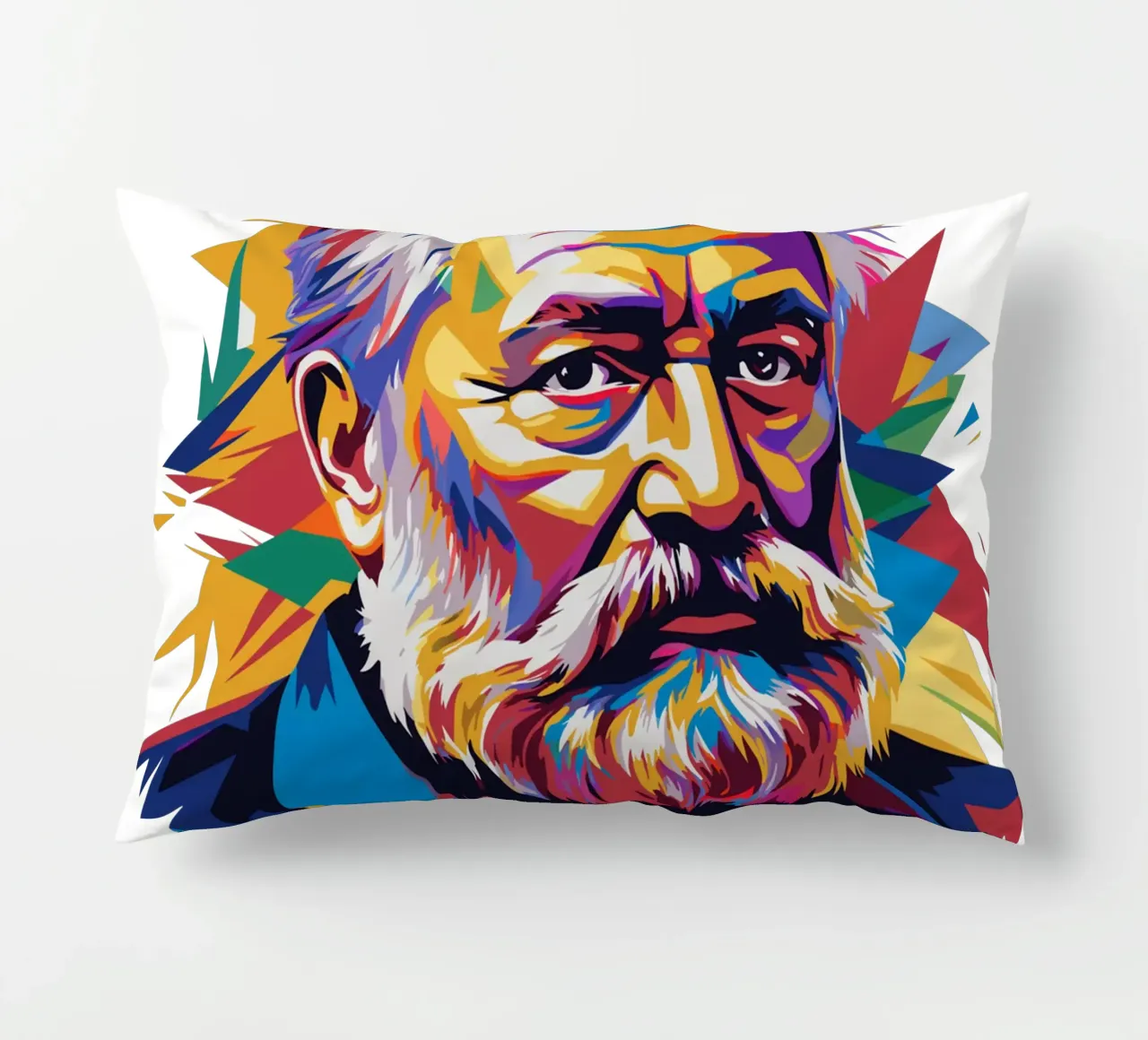 Victor Hugo WPAP Pop Art cuscino da vectorartnesia