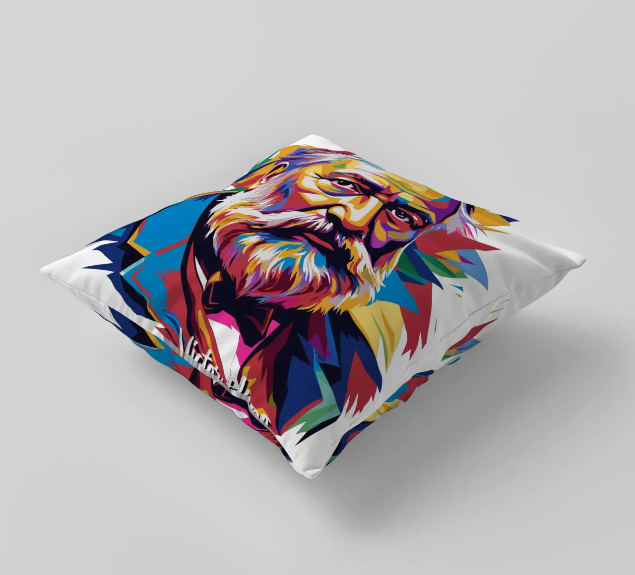 Victor Hugo WPAP Pop Art cuscino da vectorartnesia