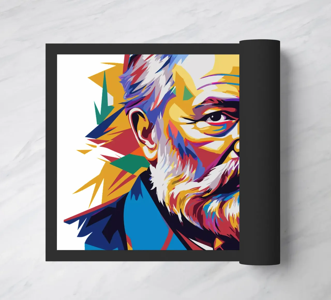 Victor Hugo WPAP Pop Art doormat by vectorartnesia