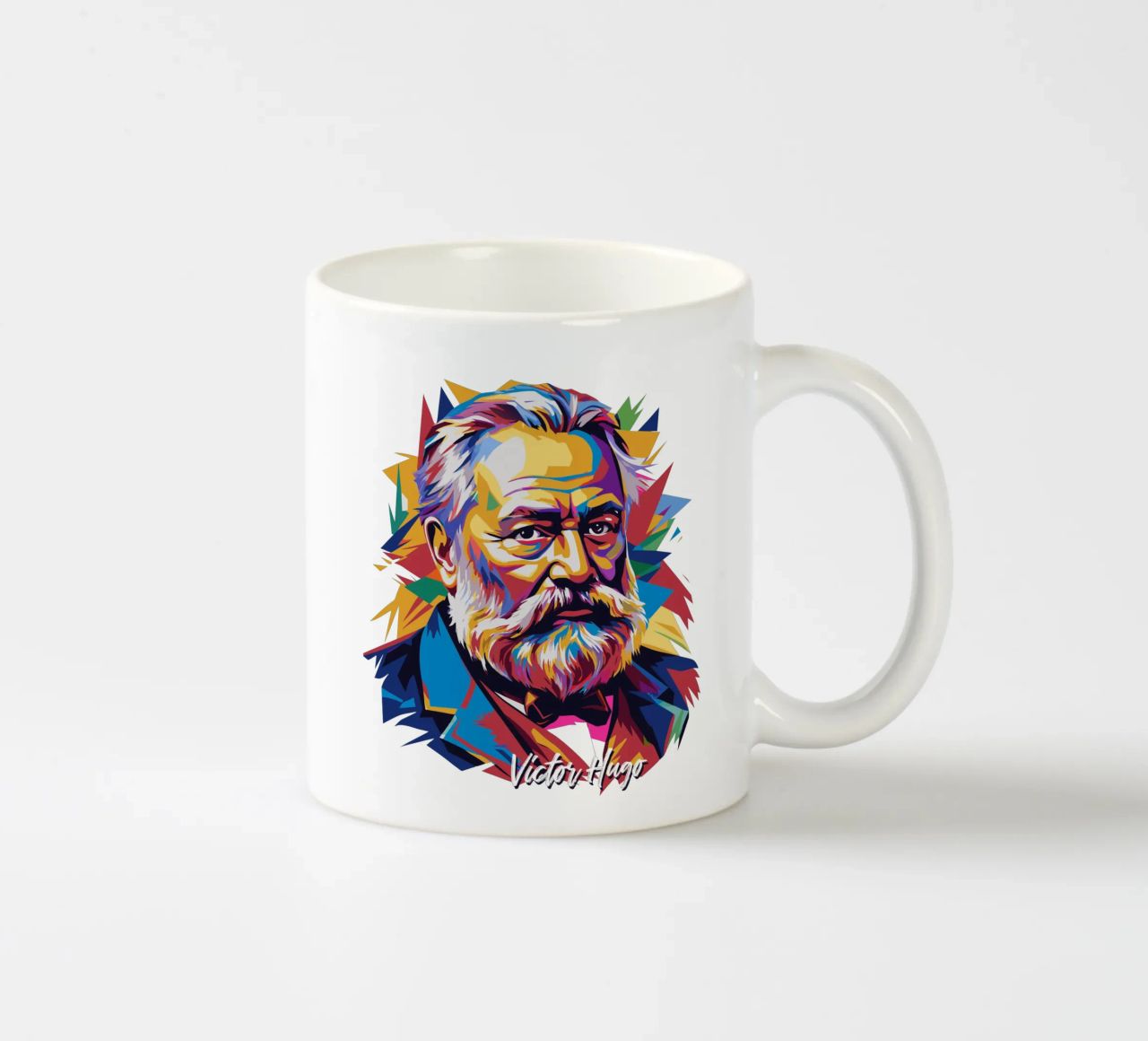 Victor Hugo WPAP Pop Art tazza in ceramica da vectorartnesia