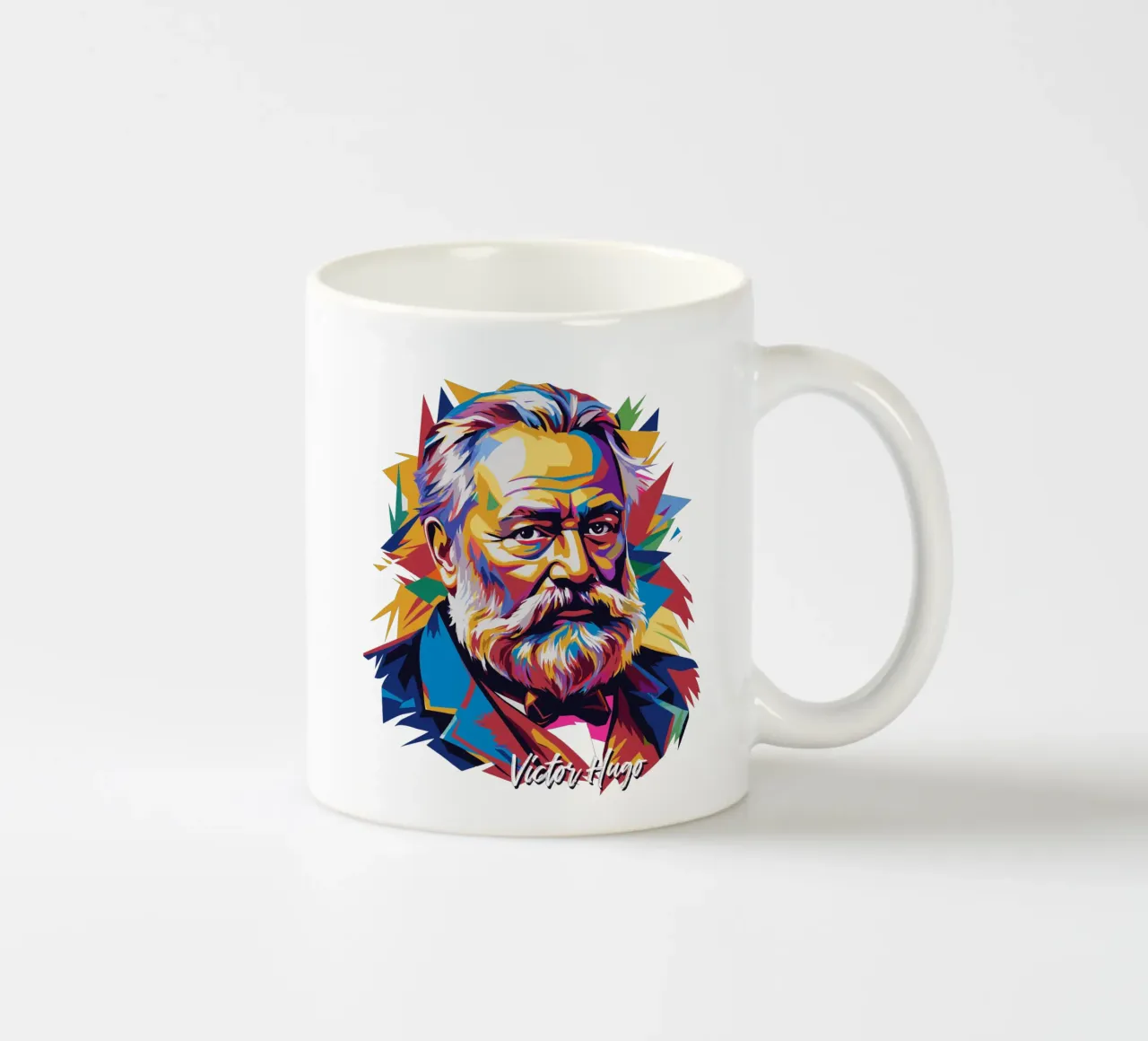 Victor Hugo WPAP Pop Art Keramik Tasse von vectorartnesia