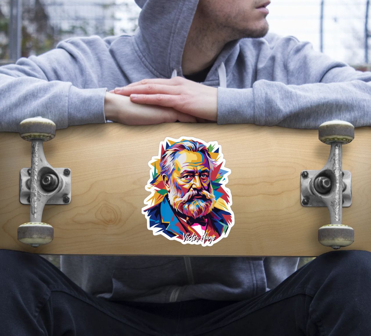 Victor Hugo WPAP Pop Art autocollant de vectorartnesia
