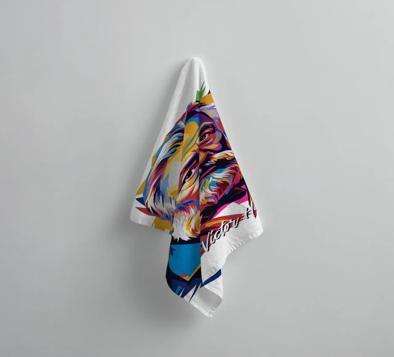 Victor Hugo WPAP Pop Art asciugamano da bagno da vectorartnesia