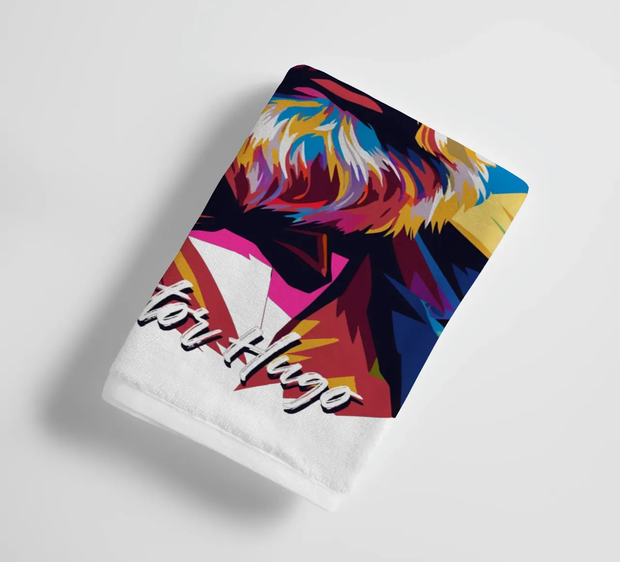 Victor Hugo WPAP Pop Art asciugamano da bagno da vectorartnesia