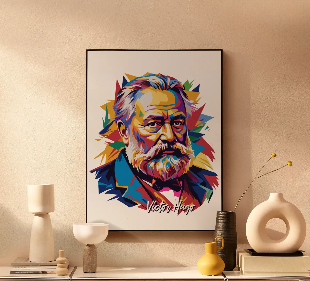 Victor Hugo WPAP Pop Art plexiglass da vectorartnesia