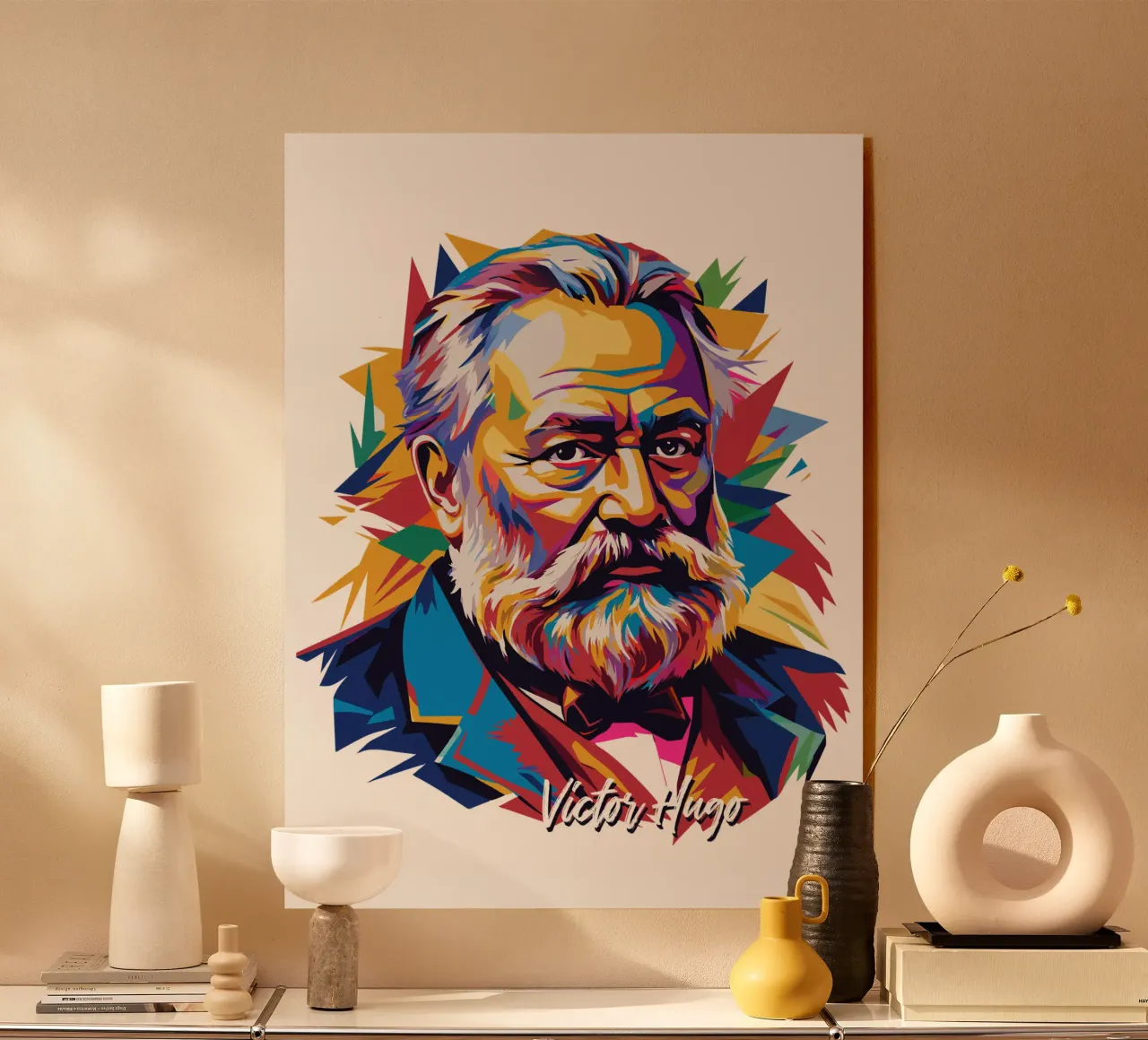 Victor Hugo WPAP Pop Art plexiglass da vectorartnesia
