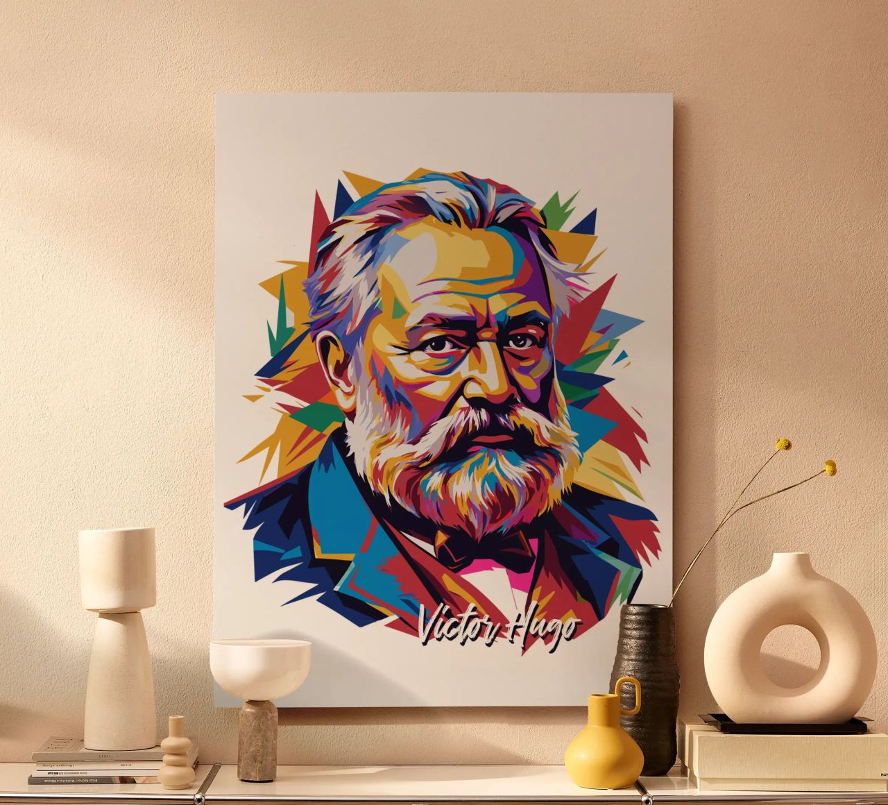 Victor Hugo WPAP Pop Art alluminio dibond da vectorartnesia