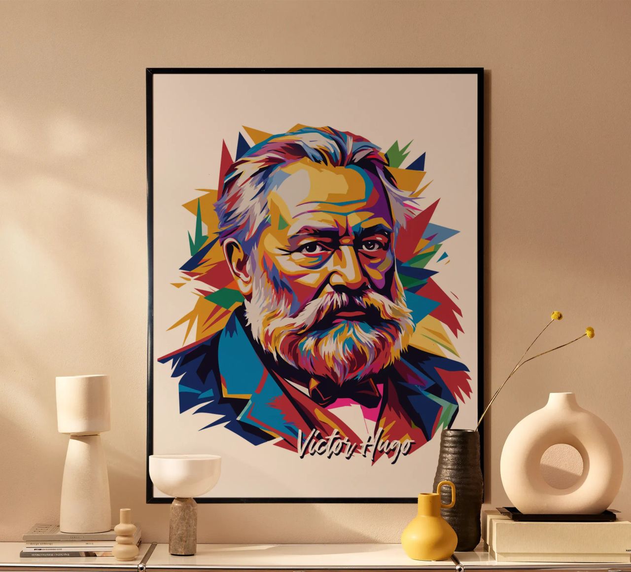 Victor Hugo WPAP Pop Art poster de vectorartnesia