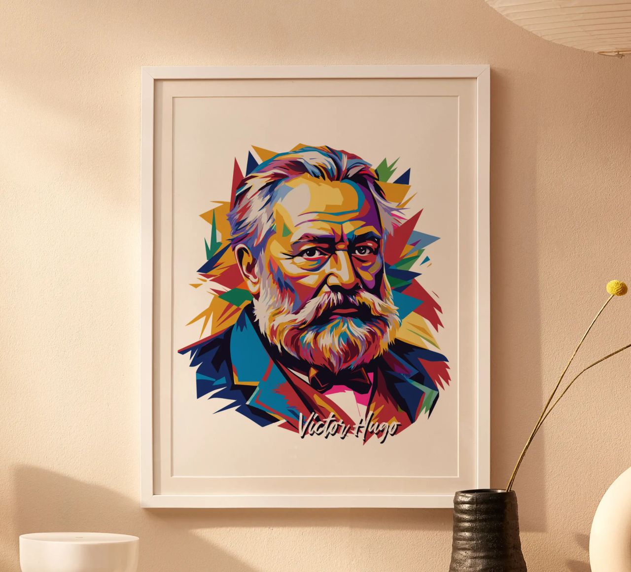 Victor Hugo WPAP Pop Art poster de vectorartnesia