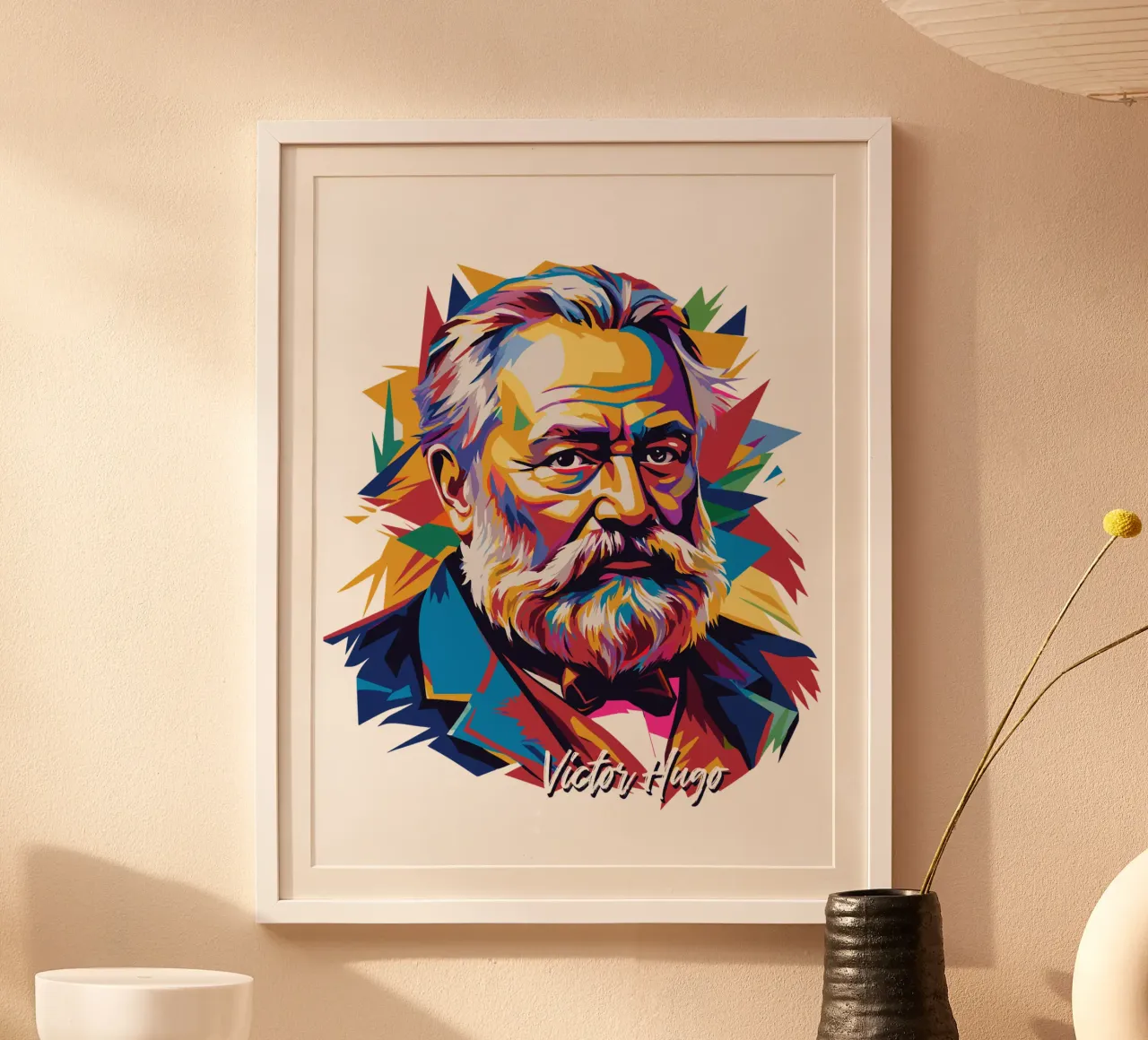 Victor Hugo WPAP Pop Art carta hahnemühle da vectorartnesia