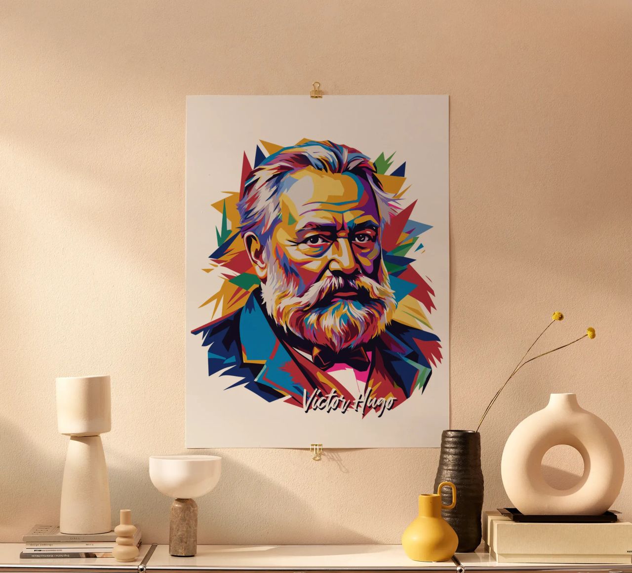 Victor Hugo WPAP Pop Art poster de vectorartnesia