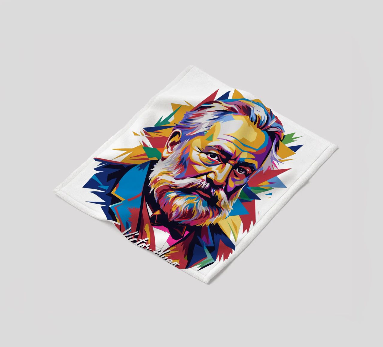 Victor Hugo WPAP Pop Art coperta in pile da vectorartnesia