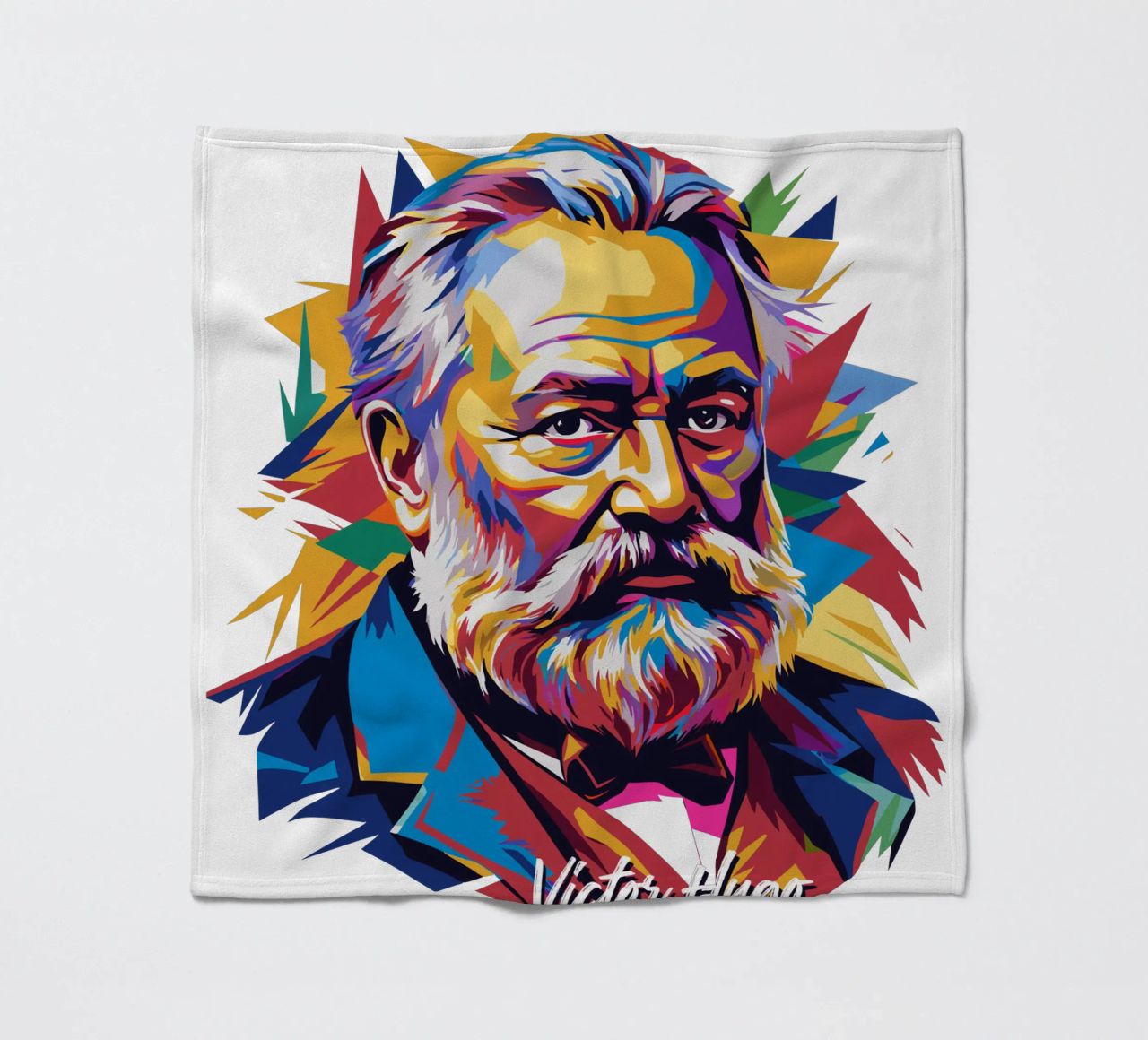 Victor Hugo WPAP Pop Art coperta in pile da vectorartnesia