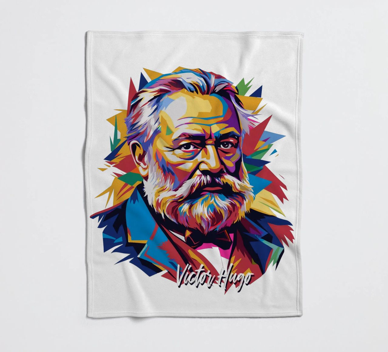 Victor Hugo WPAP Pop Art coperta in pile da vectorartnesia
