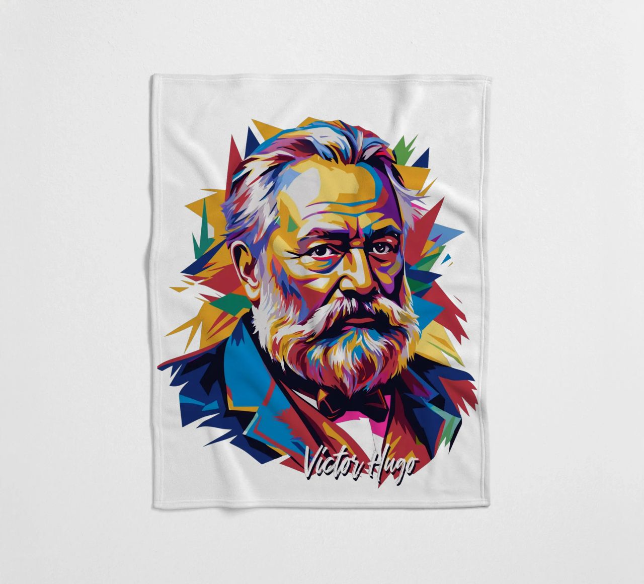 Victor Hugo WPAP Pop Art coperta in pile da vectorartnesia