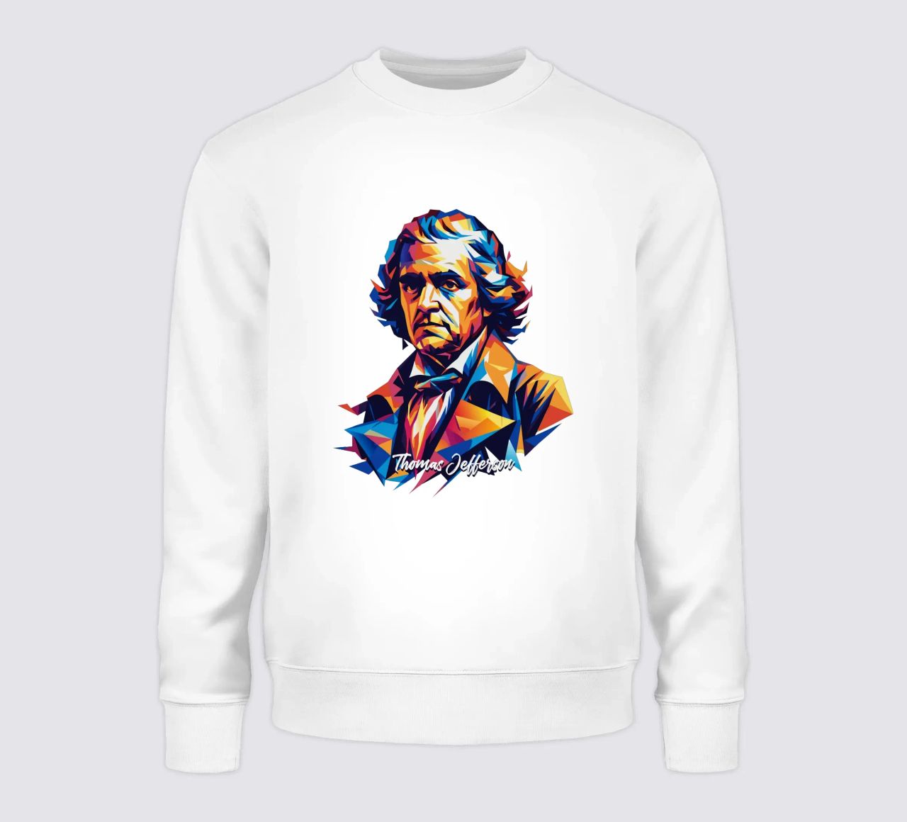 Thomas Jefferson WPAP Pop Art felpa da vectorartnesia