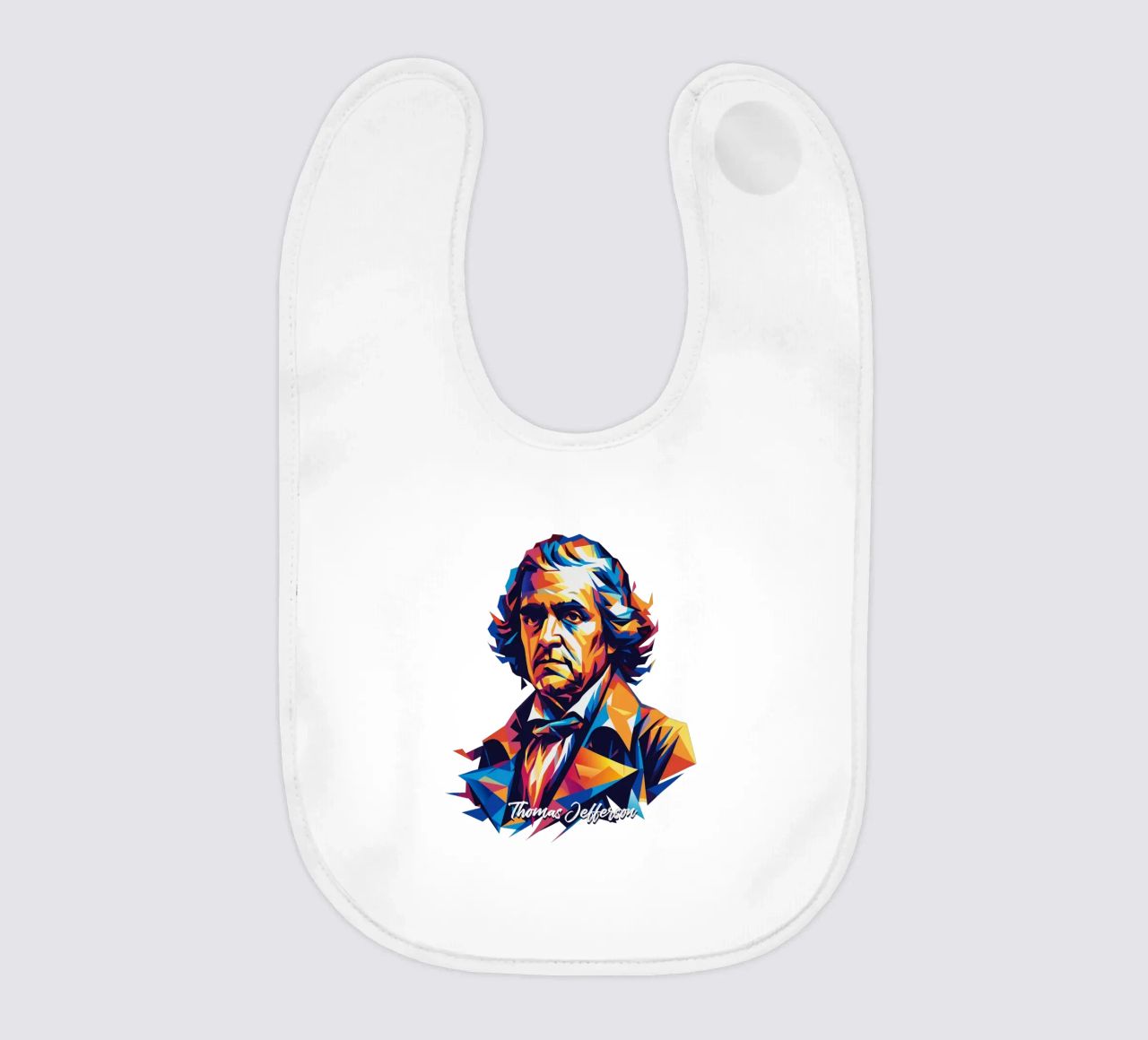 Thomas Jefferson WPAP Pop Art bavaglino da vectorartnesia