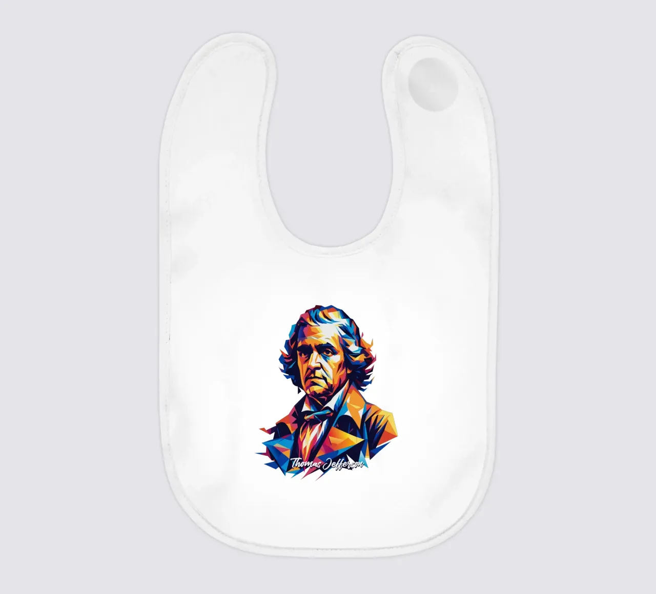 Thomas Jefferson WPAP Pop Art babero de vectorartnesia