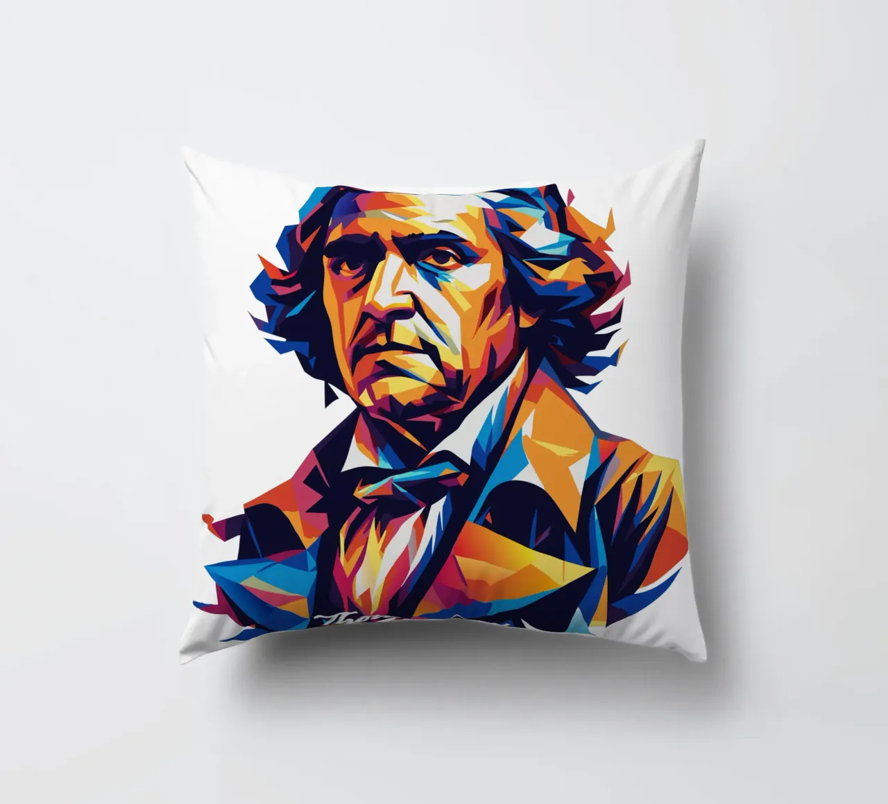 Thomas Jefferson WPAP Pop Art cuscino da vectorartnesia