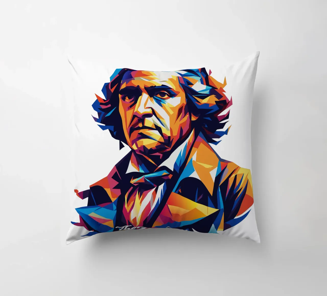 Thomas Jefferson WPAP Pop Art cuscino da vectorartnesia