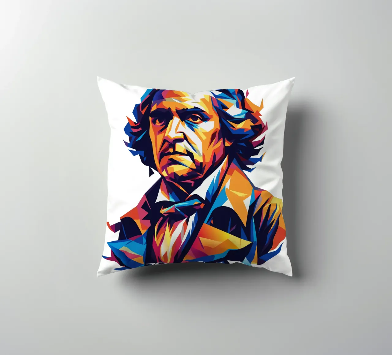 Thomas Jefferson WPAP Pop Art cuscino da vectorartnesia