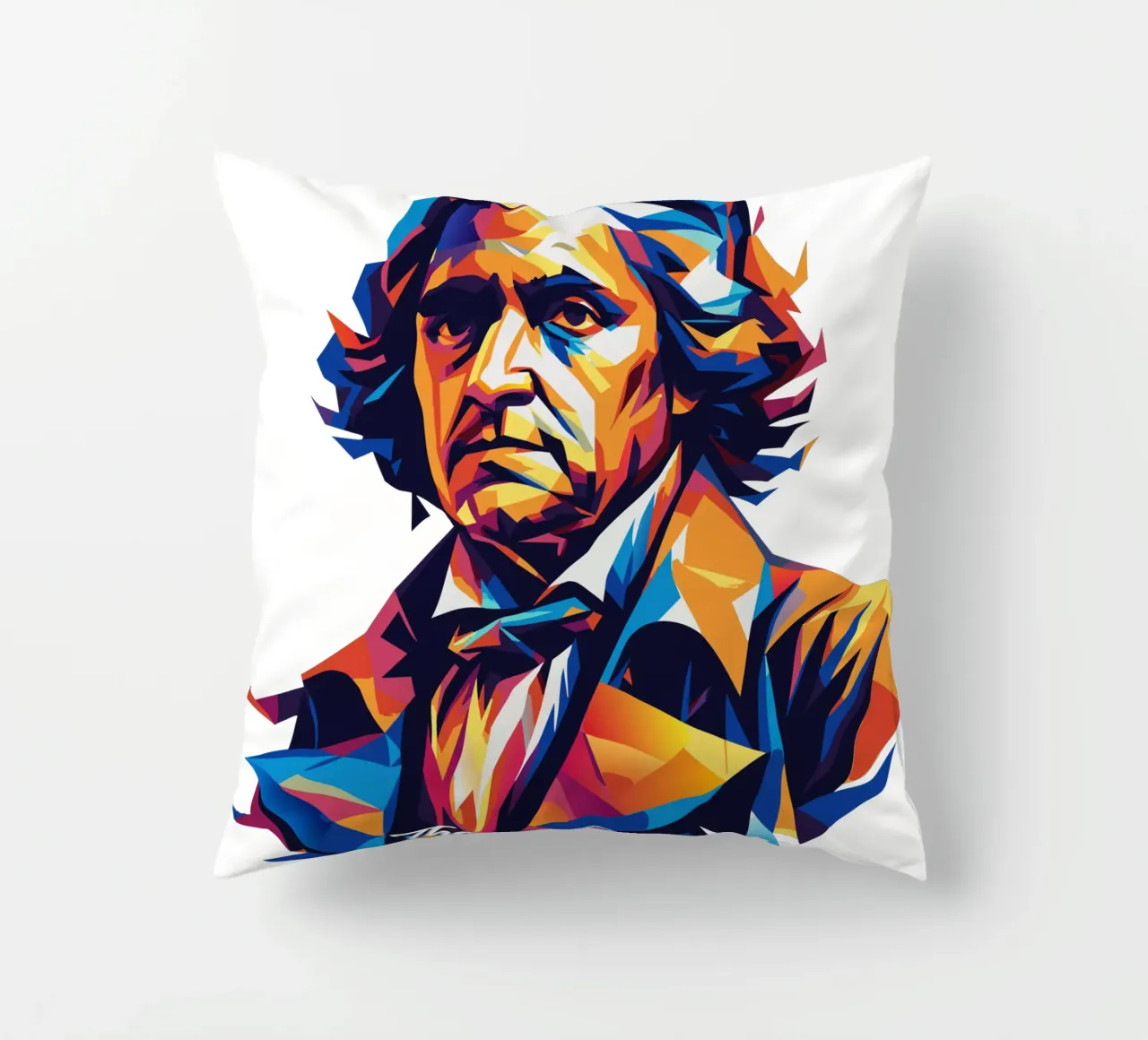 Thomas Jefferson WPAP Pop Art cuscino da vectorartnesia