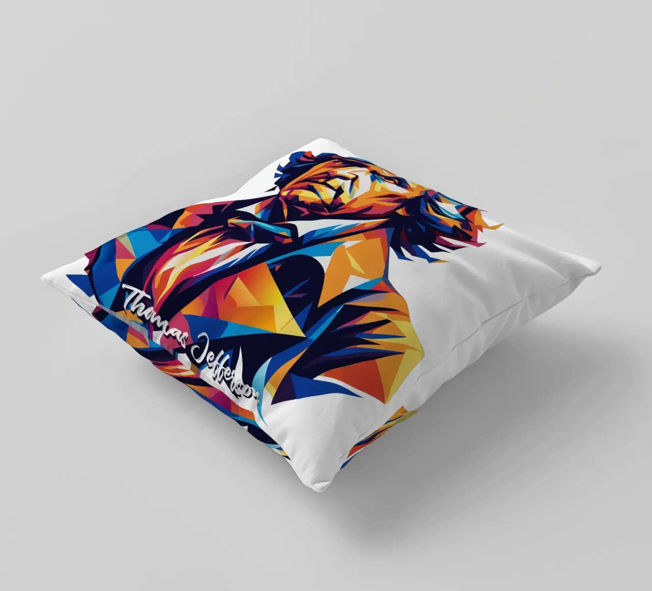 Thomas Jefferson WPAP Pop Art cuscino da vectorartnesia