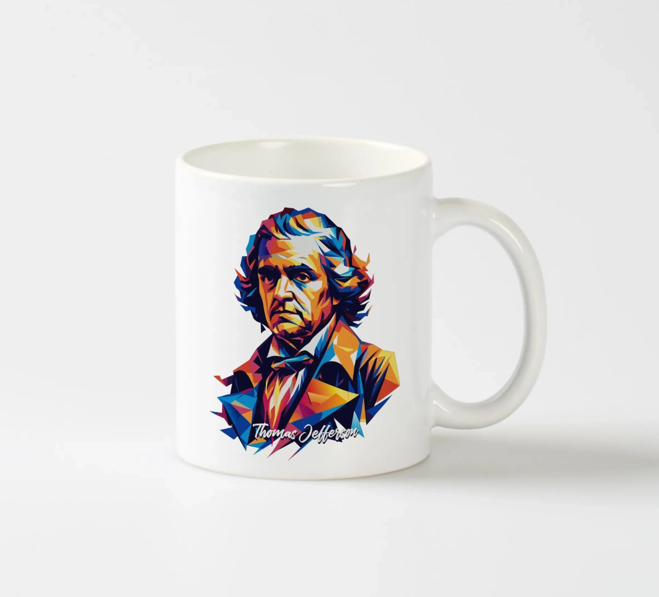 Thomas Jefferson WPAP Pop Art tazza in ceramica da vectorartnesia