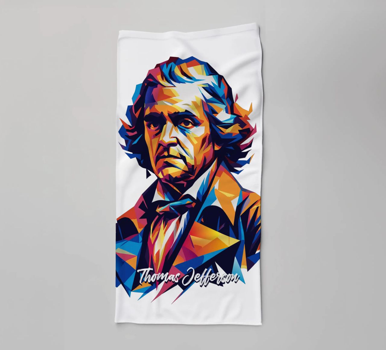 Thomas Jefferson WPAP Pop Art asciugamano da bagno da vectorartnesia