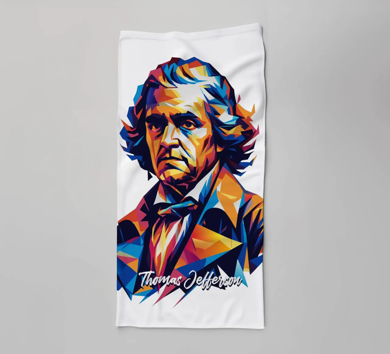 Thomas Jefferson WPAP Pop Art asciugamano da bagno da vectorartnesia