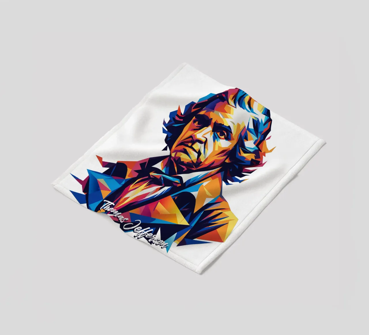 Thomas Jefferson WPAP Pop Art coperta in pile da vectorartnesia