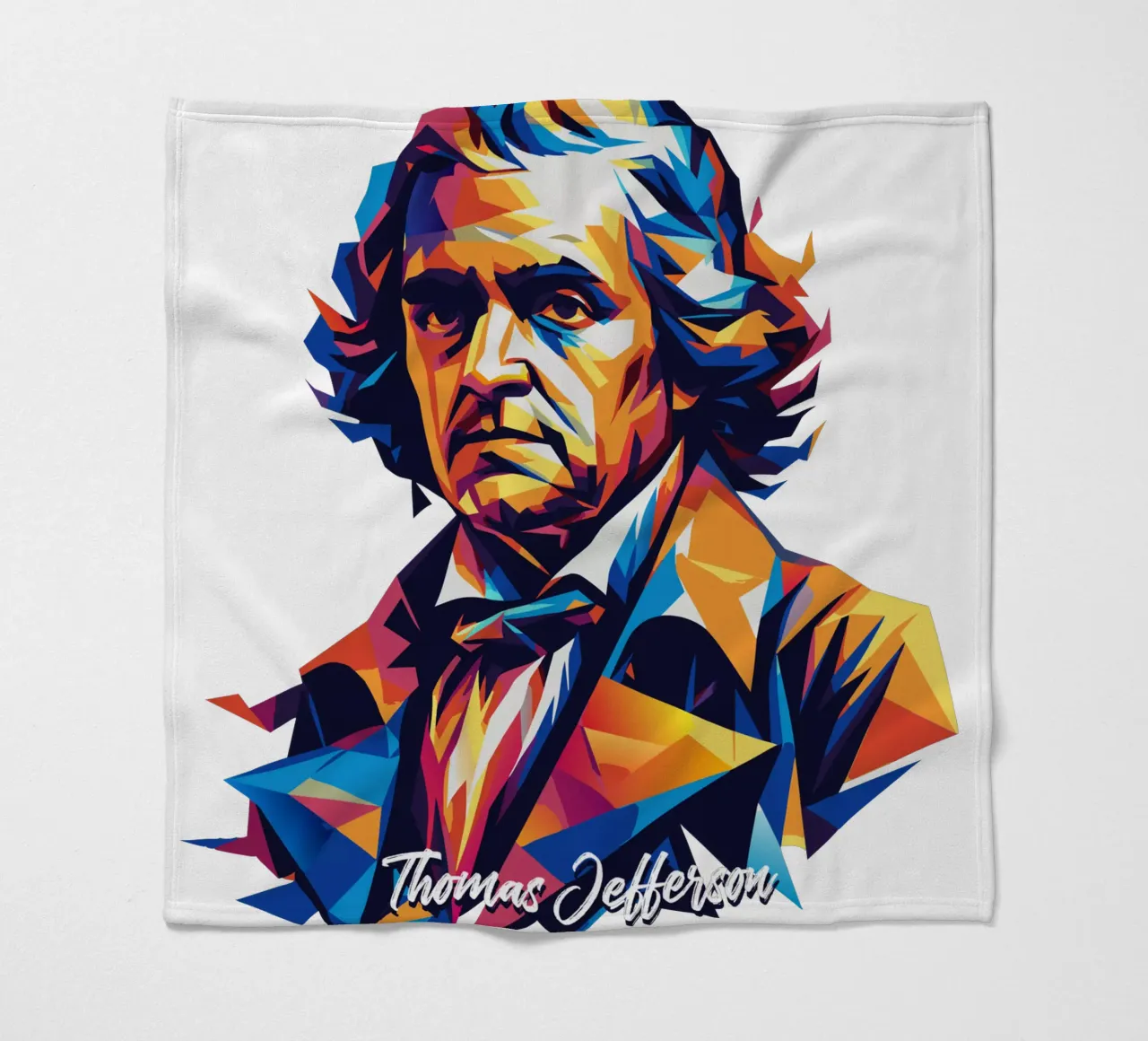 Thomas Jefferson WPAP Pop Art coperta in pile da vectorartnesia