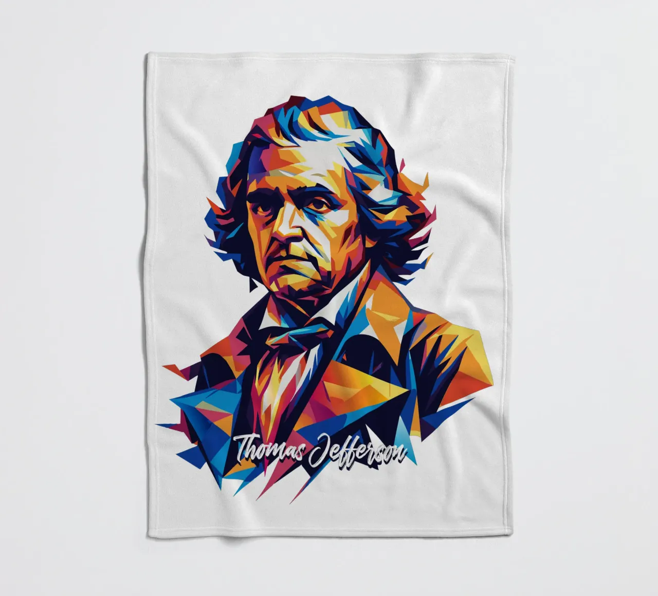 Thomas Jefferson WPAP Pop Art coperta in pile da vectorartnesia