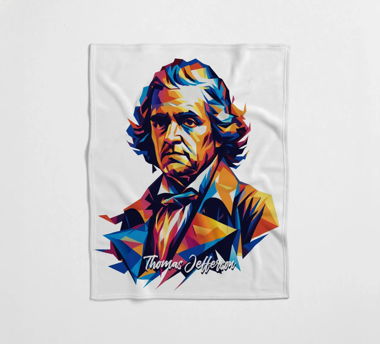 Thomas Jefferson WPAP Pop Art coperta in pile da vectorartnesia