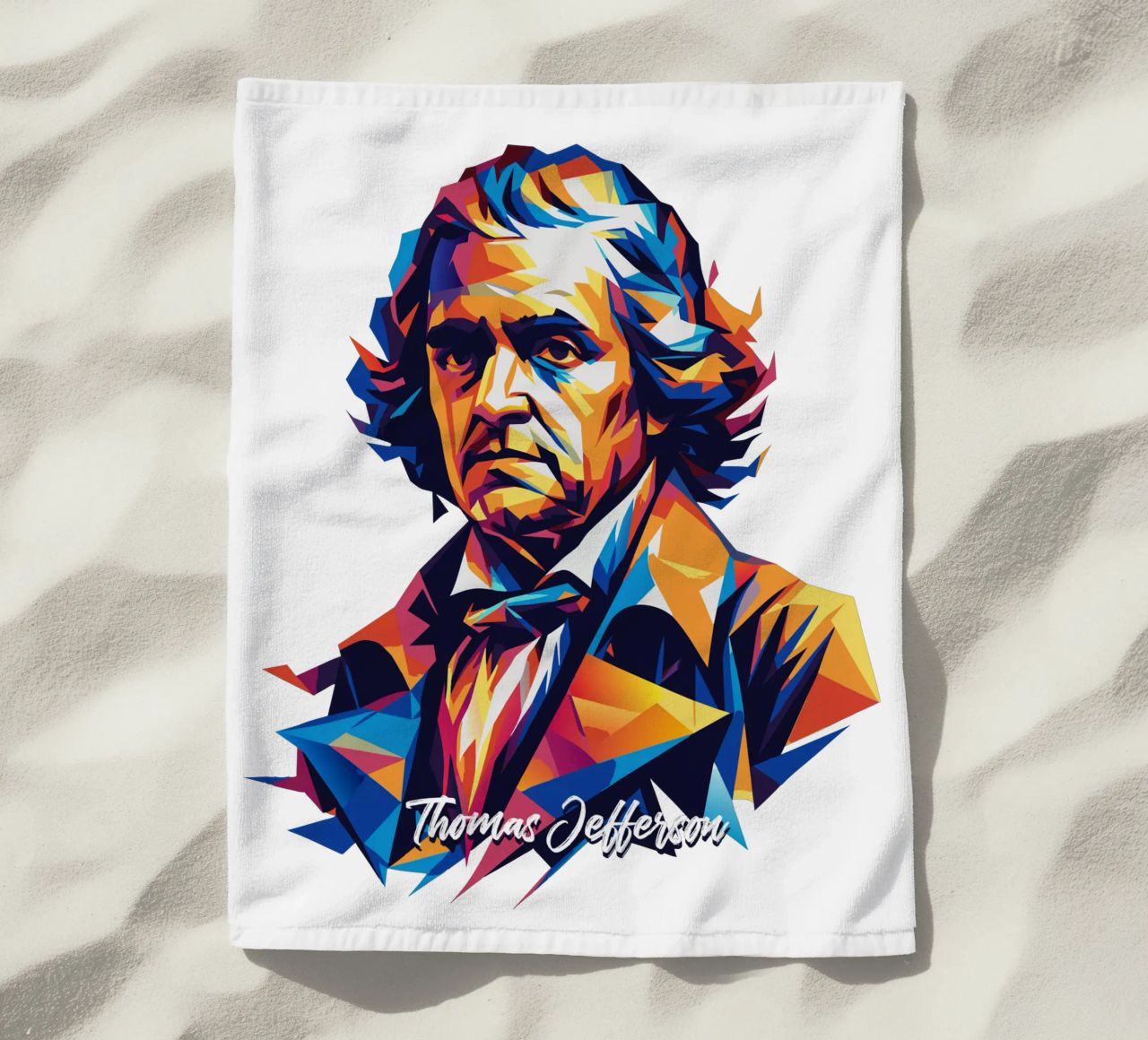 Thomas Jefferson WPAP Pop Art telo mare da vectorartnesia