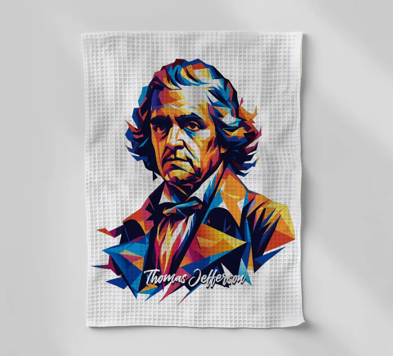 Thomas Jefferson WPAP Pop Art torchon de vectorartnesia