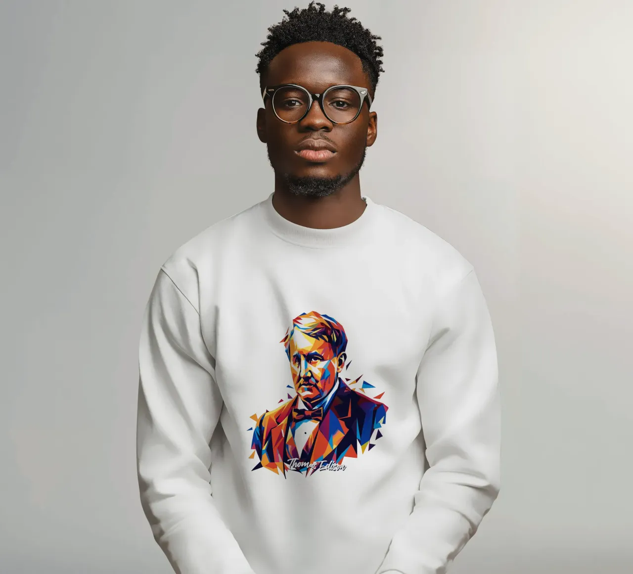 Thomas Edison WPAP Pop Art felpa da vectorartnesia