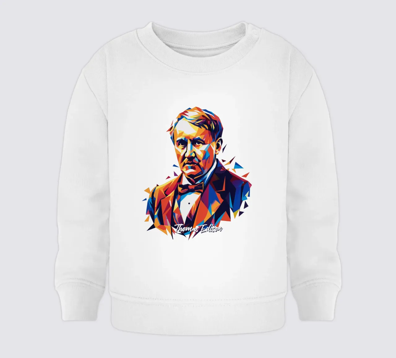 Thomas Edison WPAP Pop Art felpa neonato da vectorartnesia