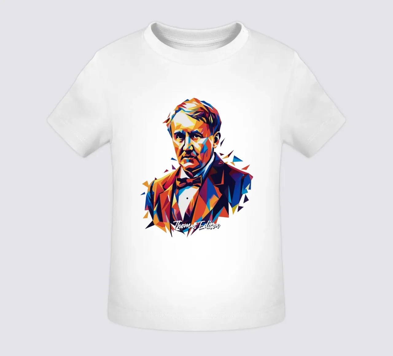 Thomas Edison WPAP Pop Art maglietta neonato da vectorartnesia