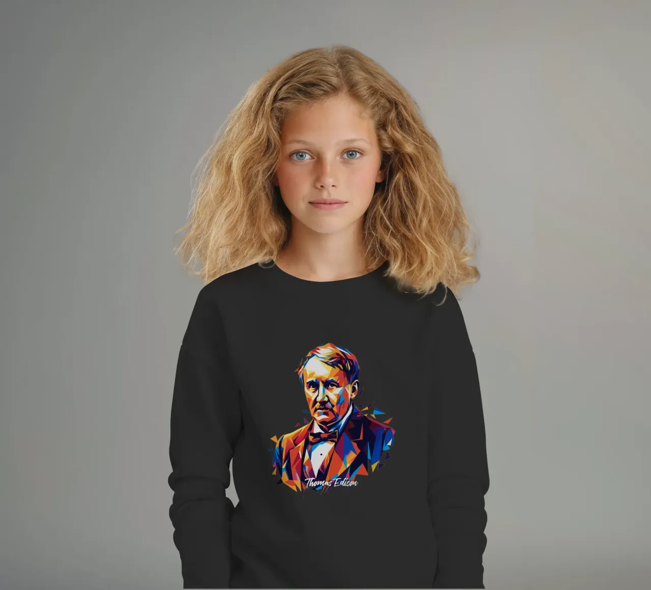 Thomas Edison WPAP Pop Art felpa bambino da vectorartnesia